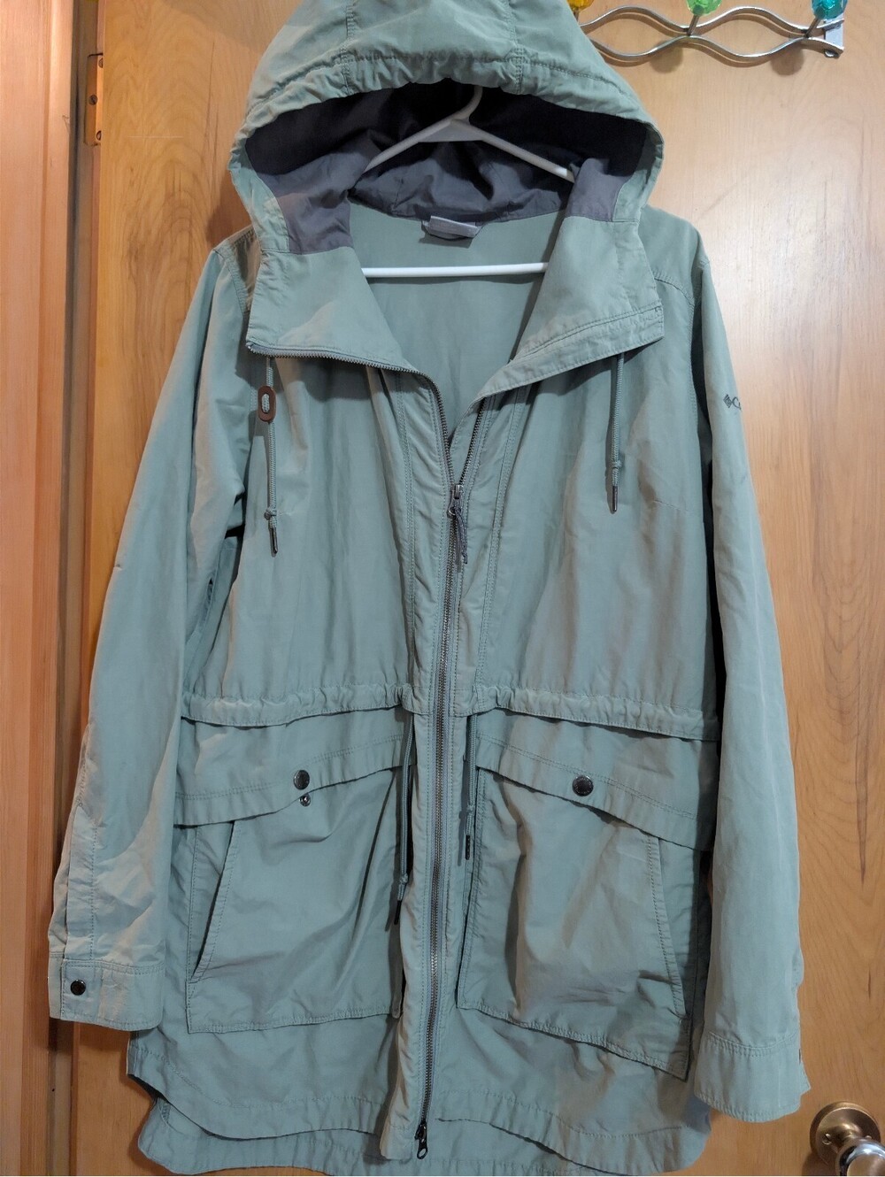 Columbia Sportswear Light Green Hooded Jacket Size Large